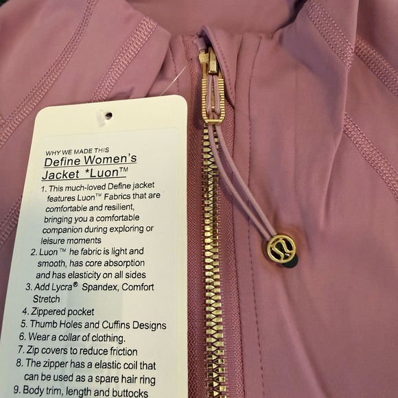 lululemon athletica Pink Define Jacket and Flare Leggings Gold Hardware Set - Picture 2 of 8